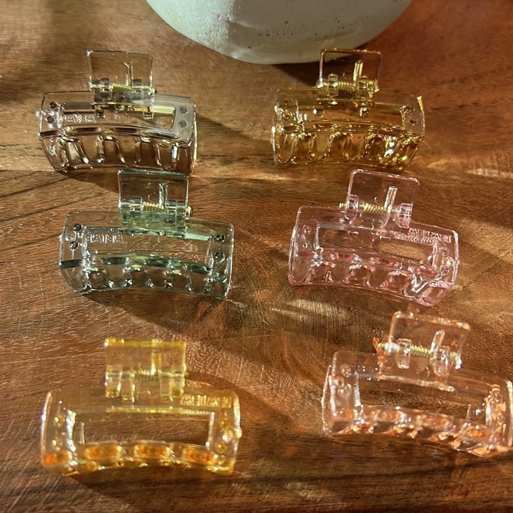 6 Piece Clear Claw Clips
